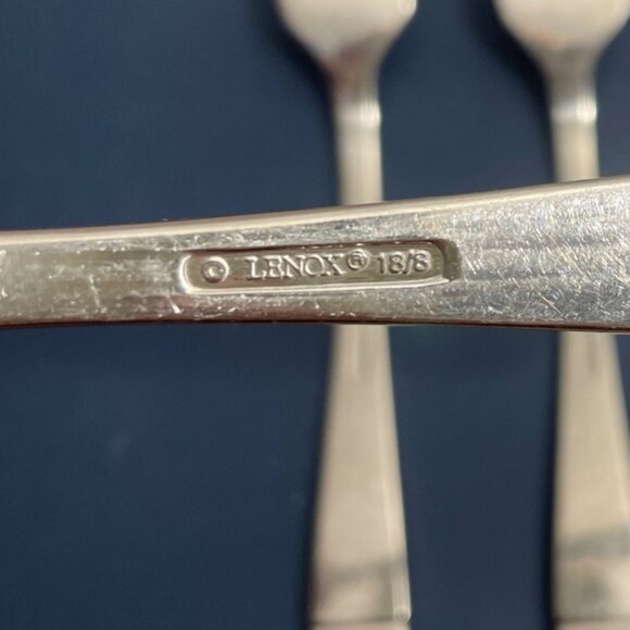 Vintage Lenox Hannah Pattern Dinner Fork Set 4 18/8 Stainless Steel Heavy 1999 - Picture 4 of 6